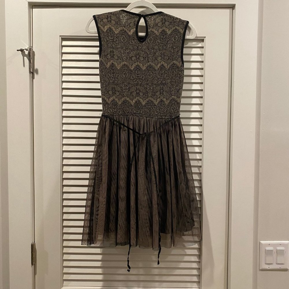 Made In San Francisco Black And Tan Dress Small - Picture 3 of 8